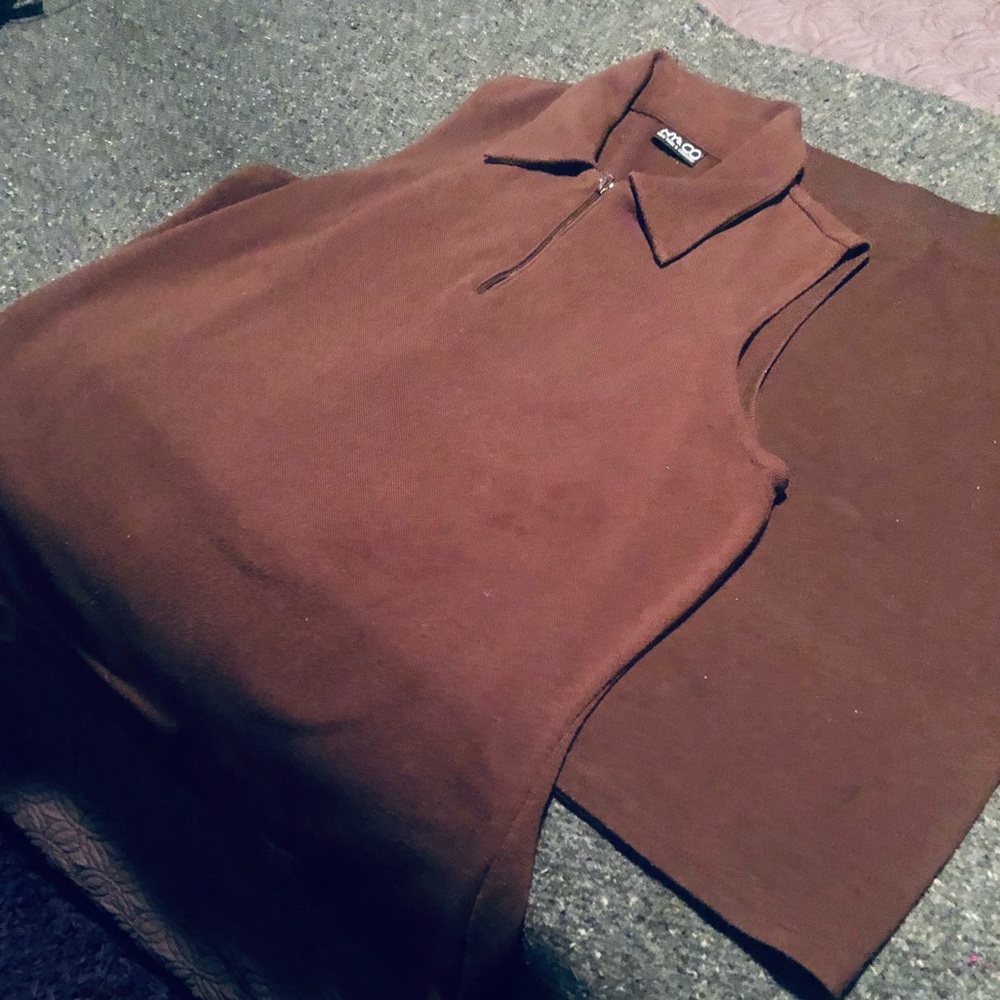 Medium Brown skirt set (M)